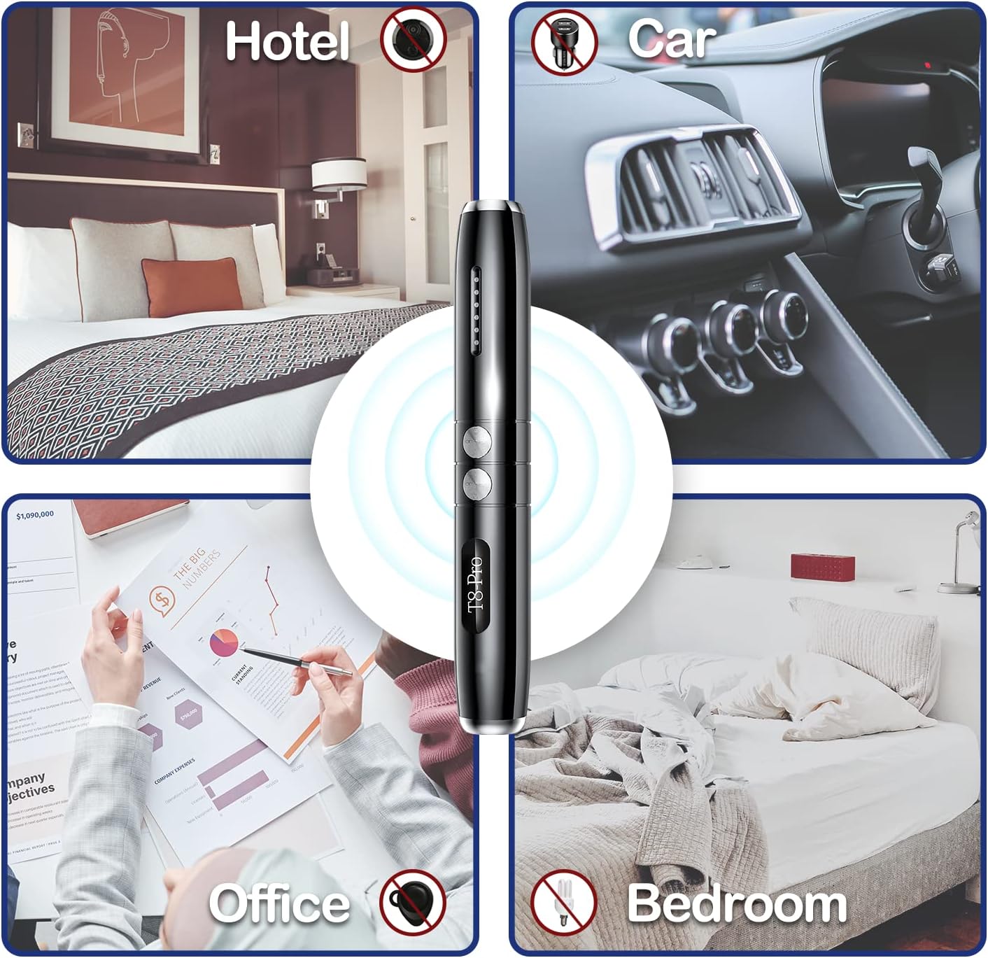 Hidden Camera Detector Anti-Spy Car GPS Tracker Listening Device